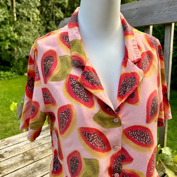 Icône ⎮ Tie front papaya top - Picture 4 of 7